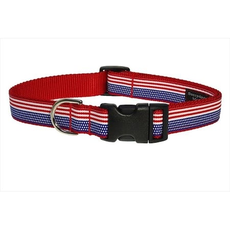 Sassy Dog Wear AMERICAN FLAG2-C American Flag Dog Collar - Small